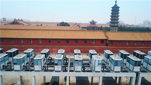 寒冬至，紐恩泰為河北石家莊五福花城小區(qū)居民提供空氣能采暖服務(wù)