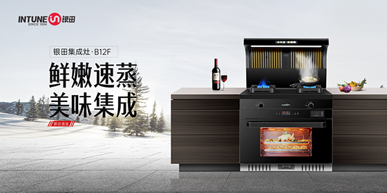 排煙實(shí)力派 廚房時(shí)尚派 銀田廚電B12F集成灶正式上線