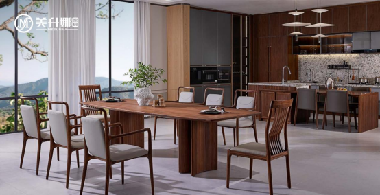 美升娜家具：北美黑胡桃木廚房，演繹煙火與木韻的生活藝術